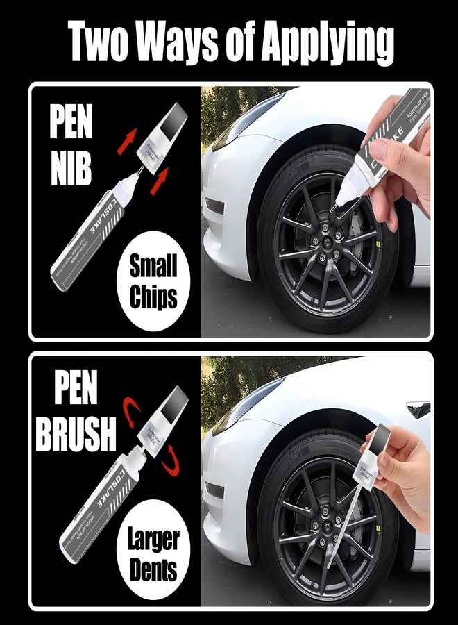 COSLAKE Rim Touch Up Paint(Matte Black) for Tesla Model Y 20'' Induction Wheel/19’’ Crossflow Wheel, Curb Rash Repair Rim Scratch Repair with Masking Tape & Sandpaper - Image 2